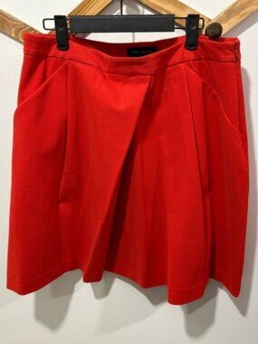 Pink Tartan Red Pleated Mini Skirt with Pockets - Size 12